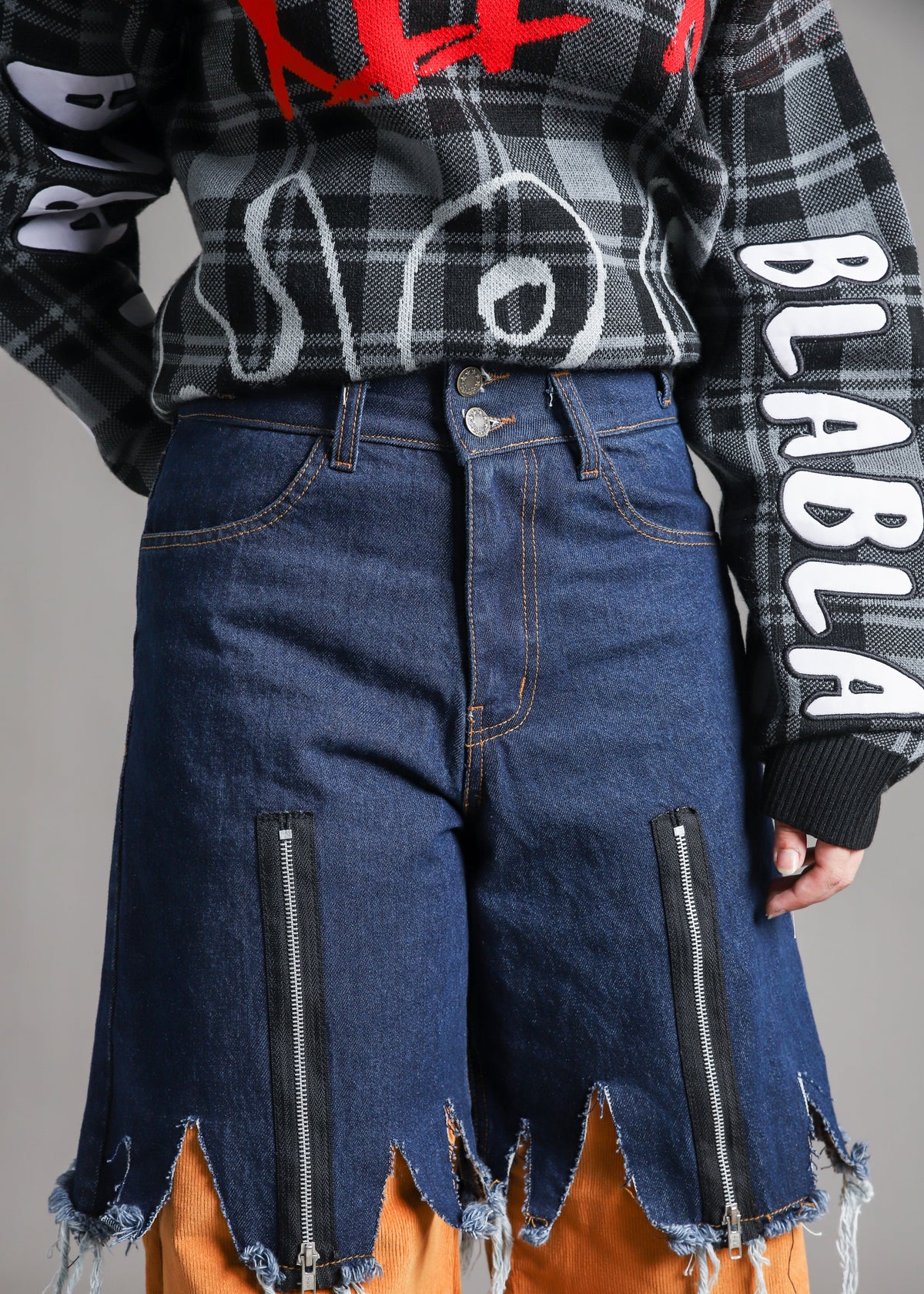Denim Corduroy Pants
