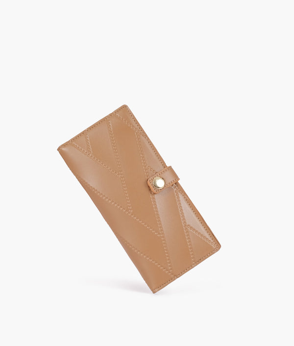 RTW Creation - Coffee quilted two-fold wallet