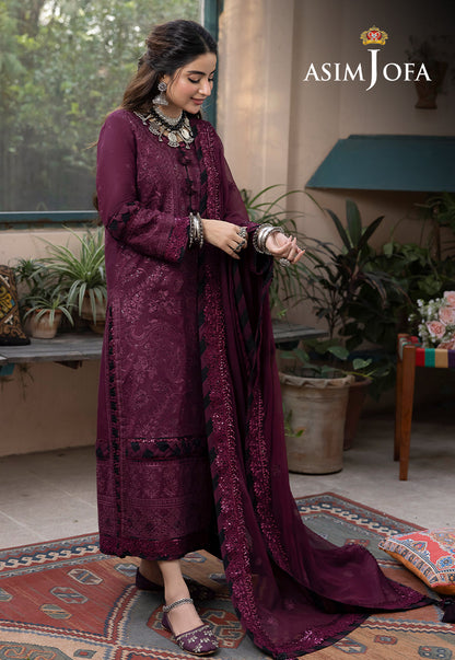 AJSWP-05 EMBROIDERED LAWN SILK STITCHED 3 PCS