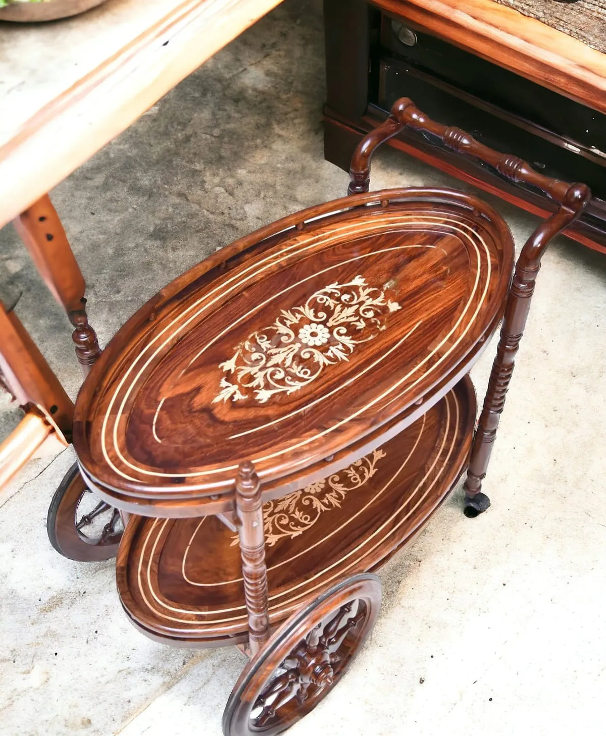 Enhance Your Entertaining Diana Solid Wood Tea Trolley - Versatile & Elegant