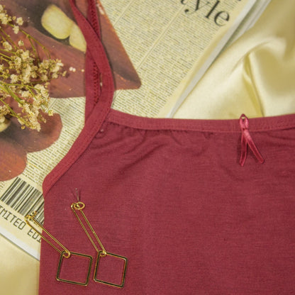 Camisole, Ultra Soft Viscose Lycra Slip, MAROON