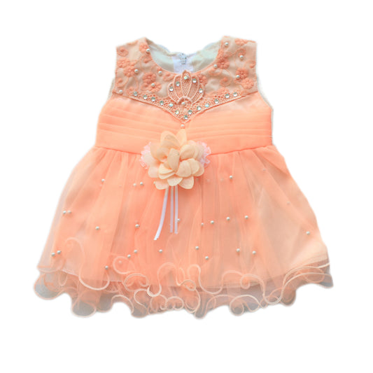 Baby fancy frock. Age 0 to 6 months. -2
