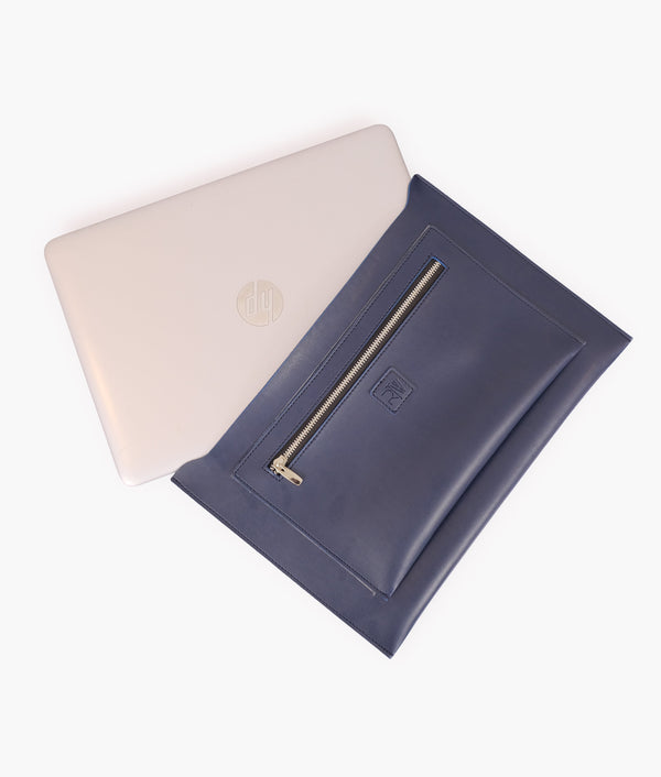 RTW Creation - Blue laptop bag with sleeve