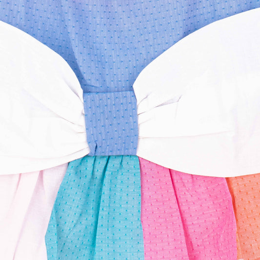 Baby Girl Rainbow White Big Bow Top