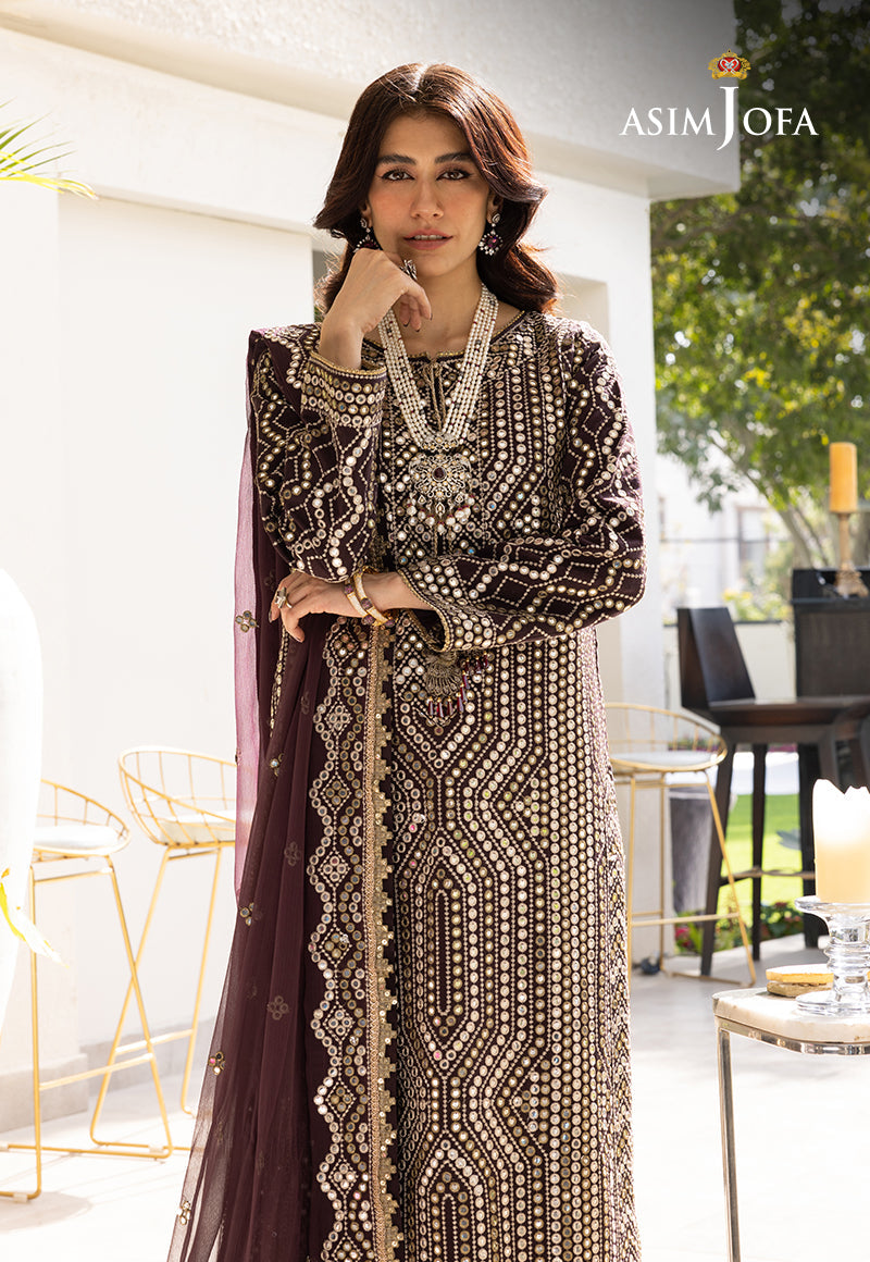 AJJH-01 EMBROIDERED RAW SILK 3 PCS
