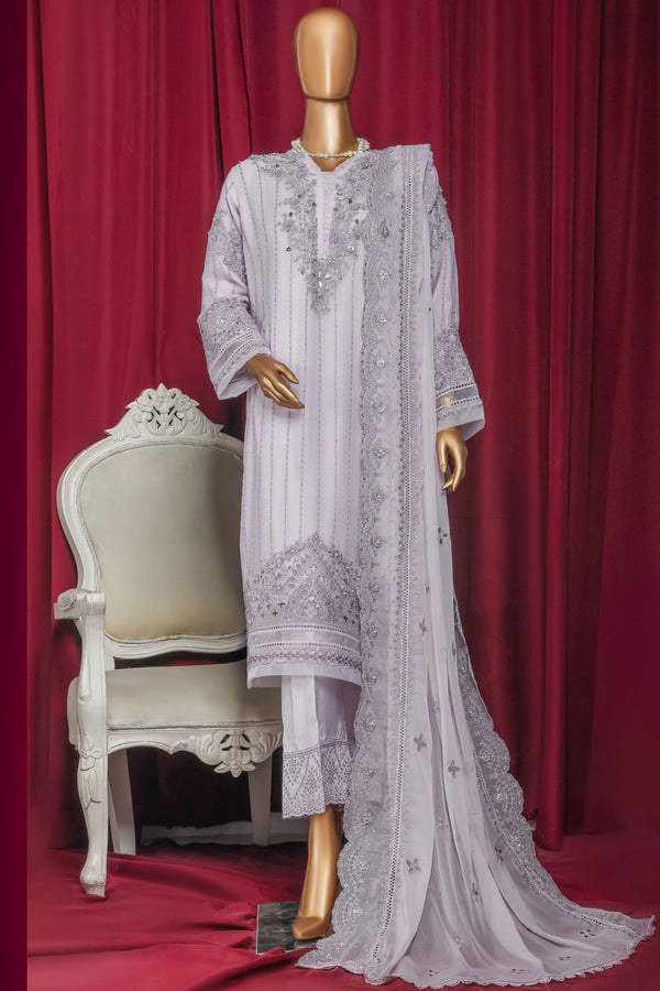Fasaane By HZ Stitched 3 Piece Formals Chiffon Vol-09 Collection'2025-HZK-212-Lilac