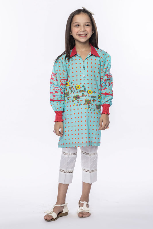 01 PCS Digital Printed Kurti SKU: MAC-031