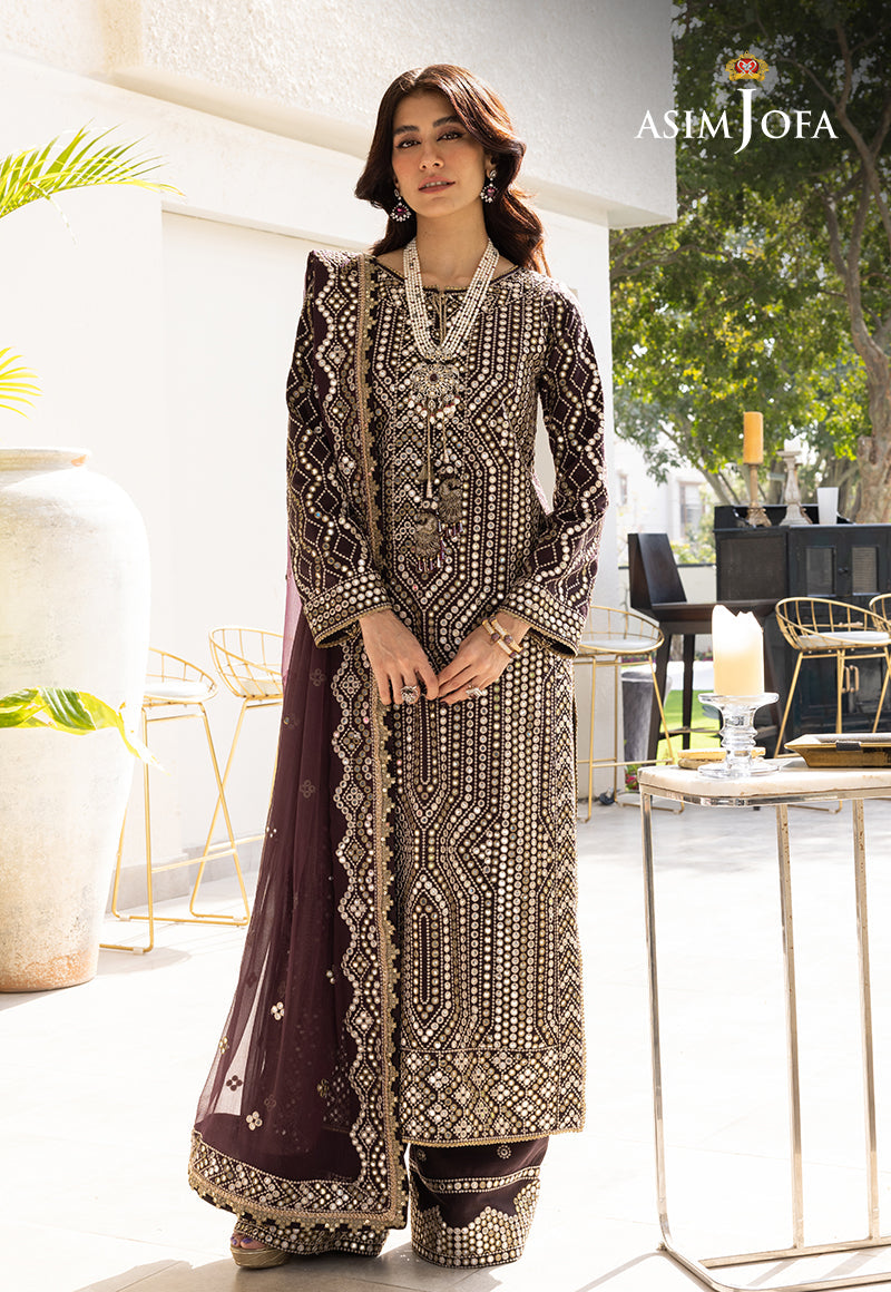 AJJH-01 EMBROIDERED RAW SILK 3 PCS