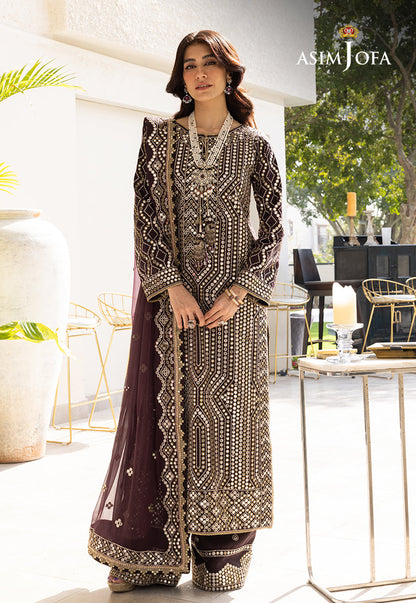AJJH-01 EMBROIDERED RAW SILK 3 PCS