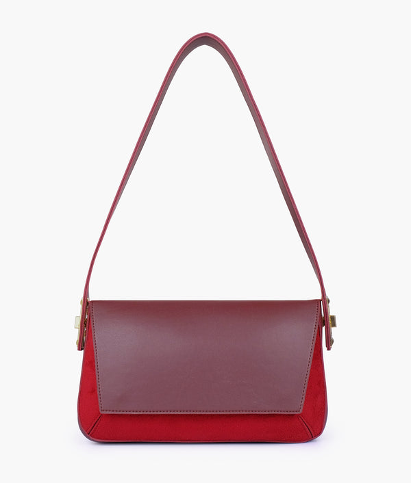 RTW Creation - Burgundy mini flap bag