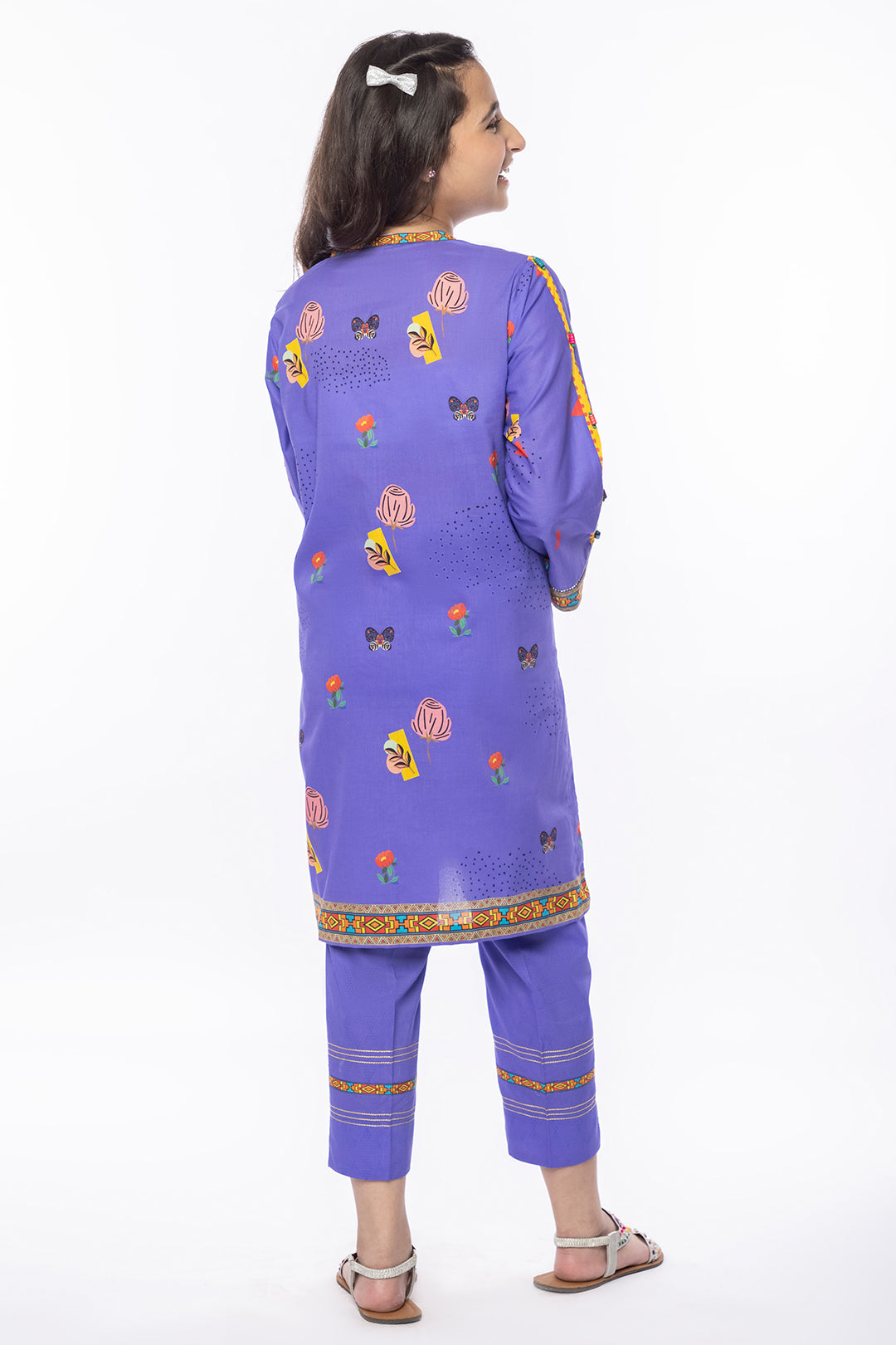 2Pcs Printed Lawn Suit Blue SKU: MAC-022