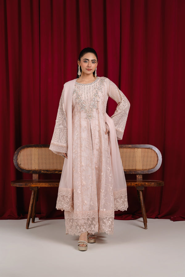 Manahils Stitched Formals K-160-Peach