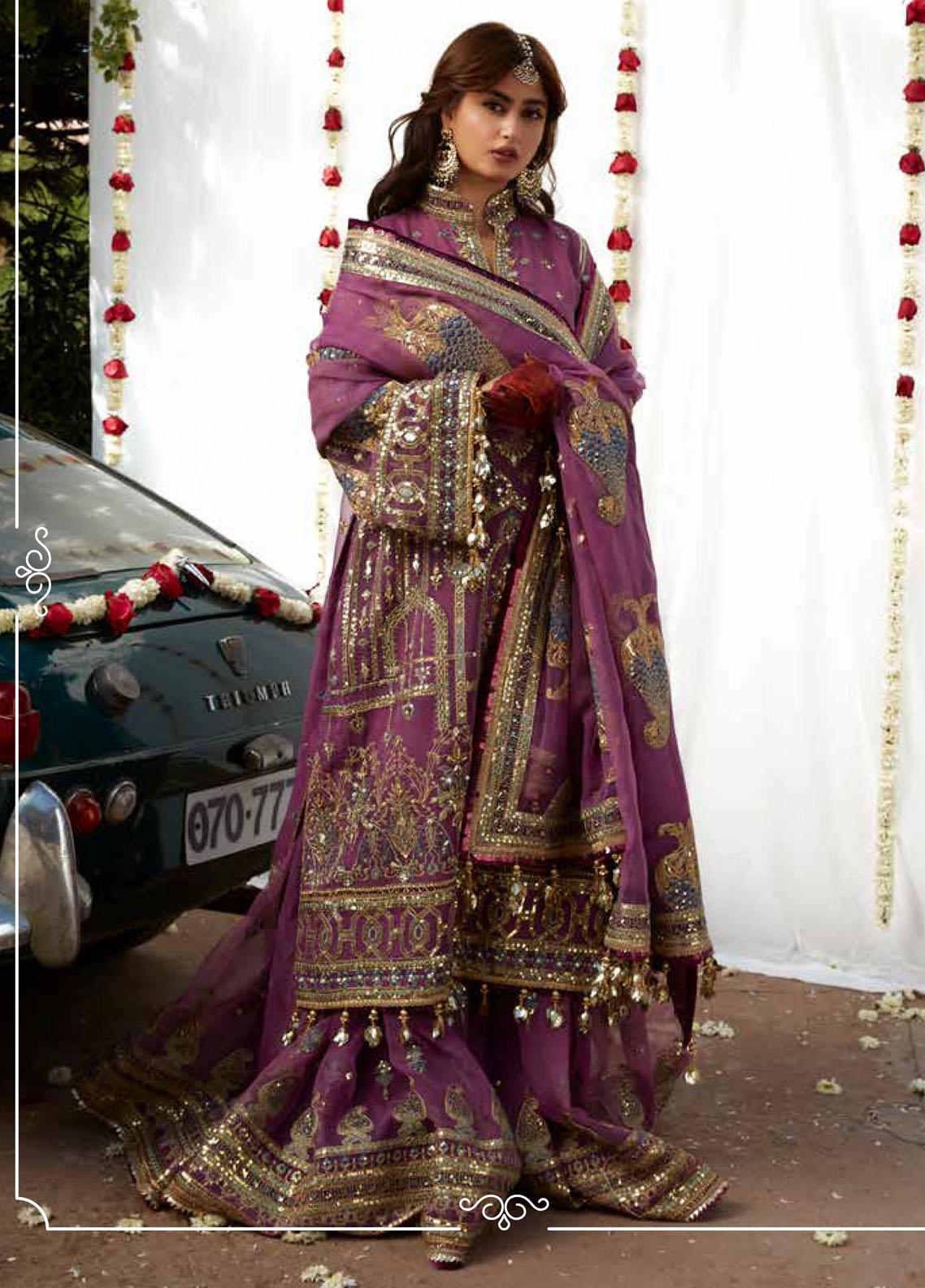 Sagar Kinaray By MNR Embroidered  Suits Unstitched 3 Piece MNR23SK ZWU23-23 JIGRI - Wedding Collection