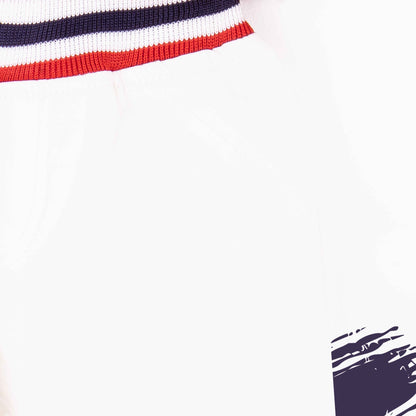 Baby Boy White Rib Cotton Shorts