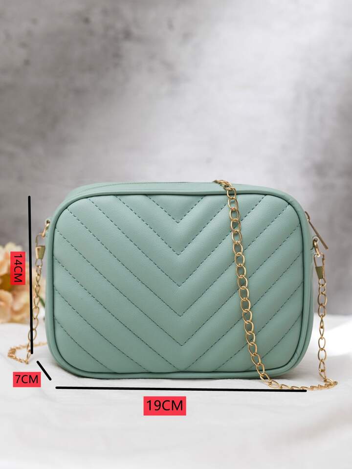Buy Chevron Charm Crossbody Bag ~ Sea Mist in Pakistan