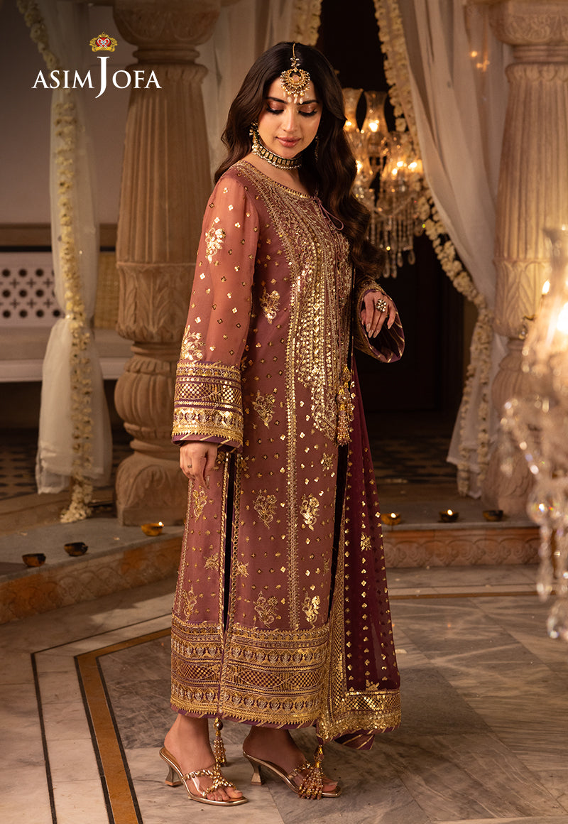 AJSH-17 EMBROIDERED CHIFFON 3 PCS