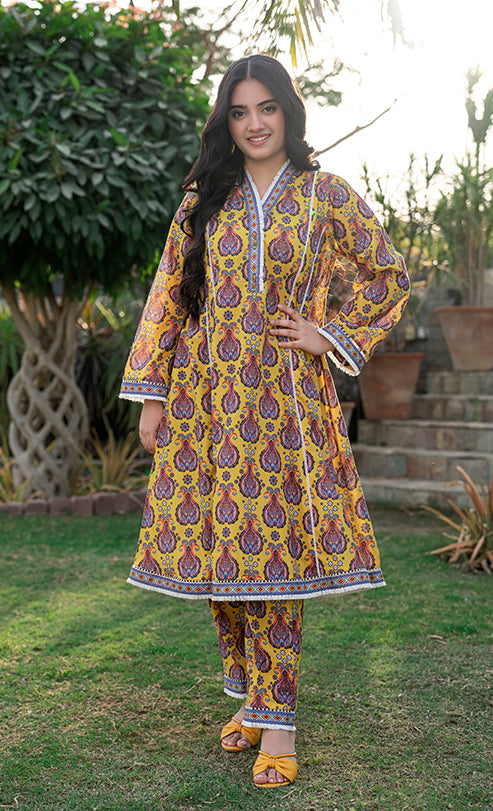 T-ALPRTW-003, 2 PIECE  LAWN DIGITAL PRINTED