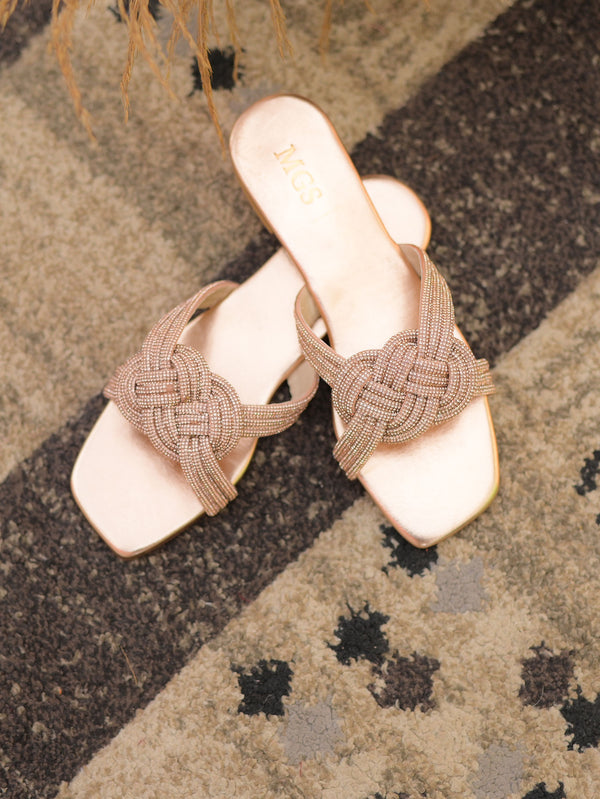 Lattice Knot Flats – Peach Blush