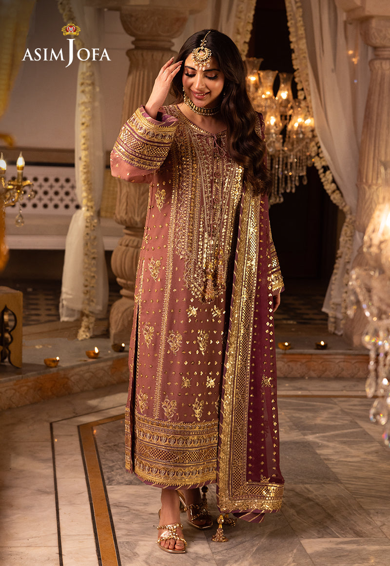 AJSH-17 EMBROIDERED CHIFFON 3 PCS