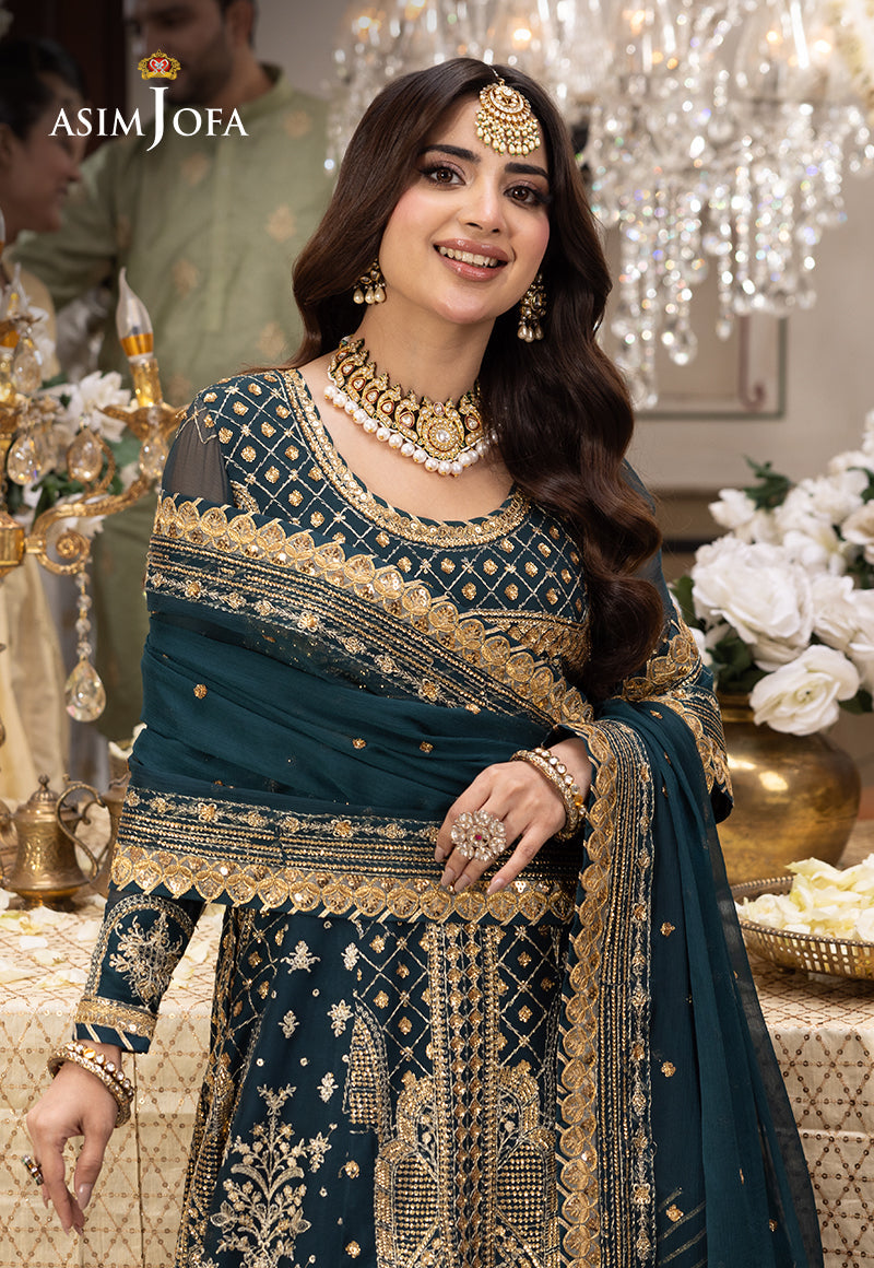 AJSH-18 EMBROIDERED CHIFFON 3 PCS
