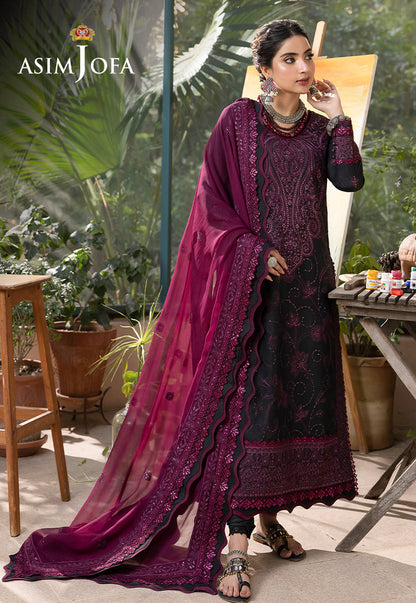 AJSW-16 EMBROIDERED LAWN SILK 3 PCS