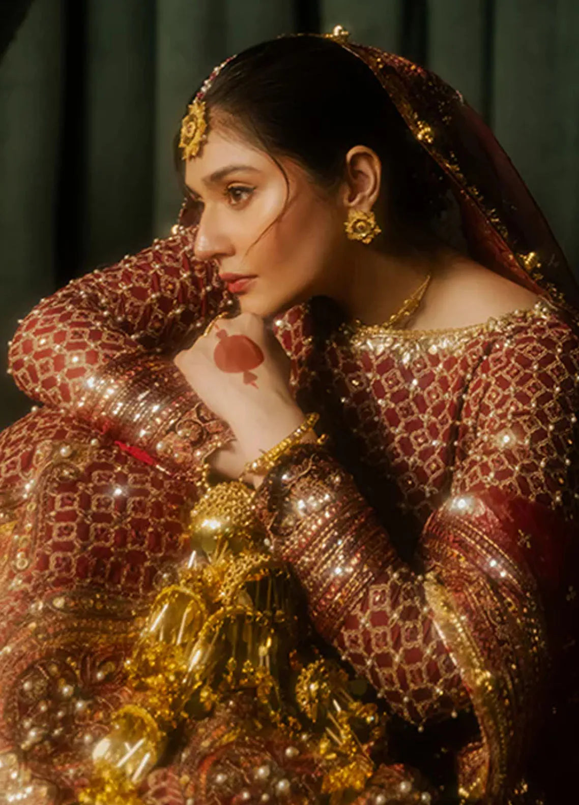 Mohsin Naveed Ranjha Embroidered Raw Silk Suit Unstitched 3 Piece MNR24ZD Bia - Luxury Collection