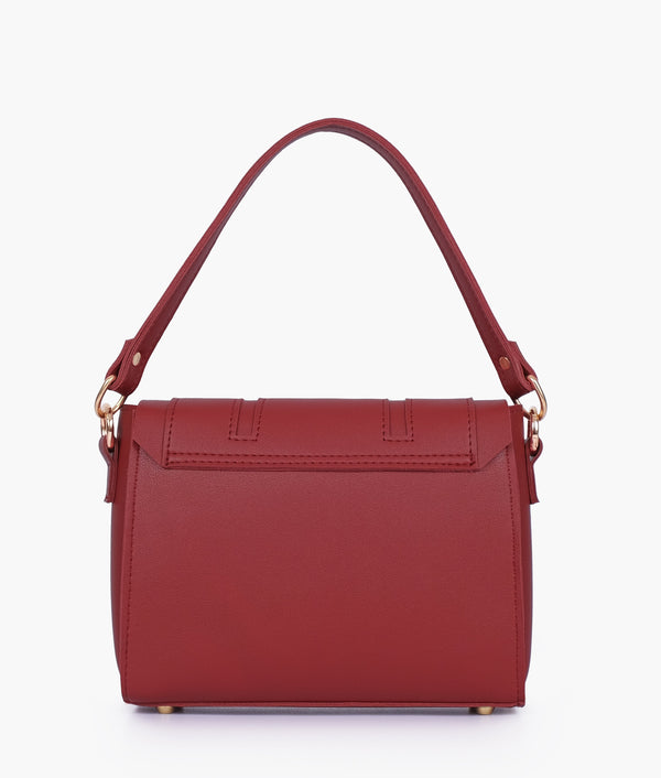 RTW Creation - Maroon compact top-handle cross-body bag