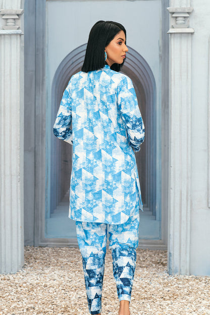 2 pc Printed Trendy Tunic Top Suit TG-008
