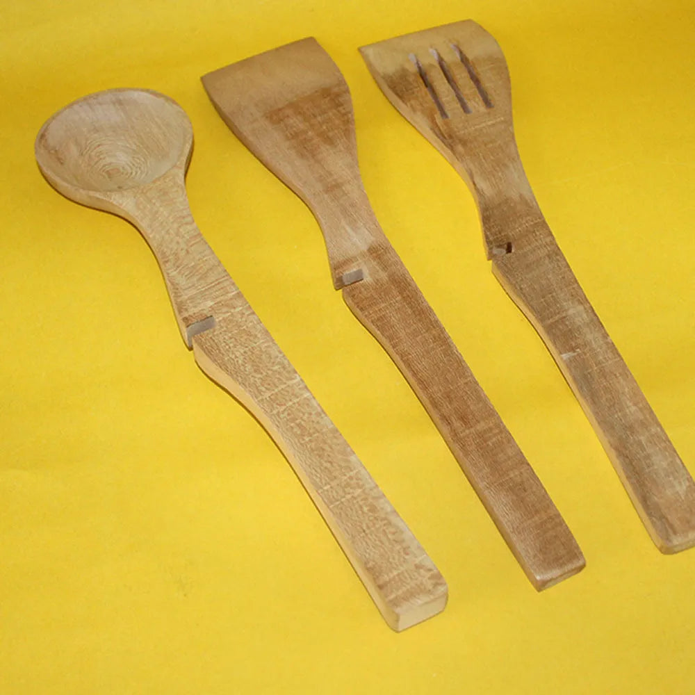 Chef Best Quality 3 Pcs Wooden Spoon Set
