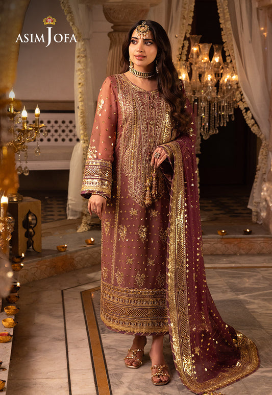 AJSH-17 EMBROIDERED CHIFFON 3 PCS