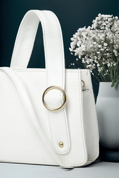 Trendy women’s handbag in White