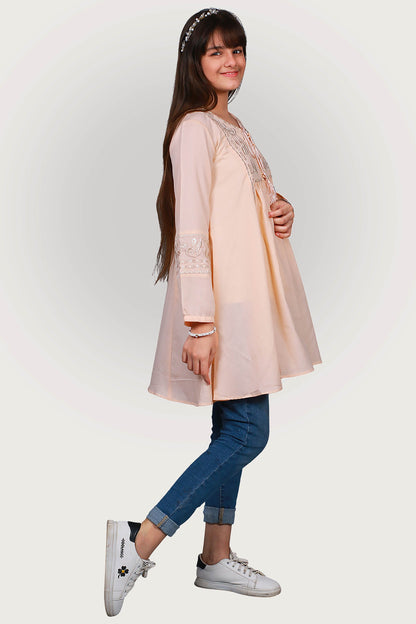 FRK-010 JACQUARD EMBROIDRED FROCK