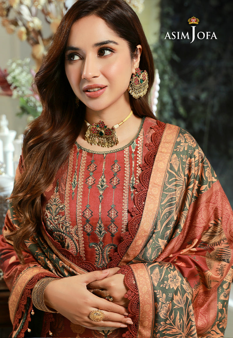 AJAWP-05 EMBROIDERED KARANDI STITCHED 3 PCS