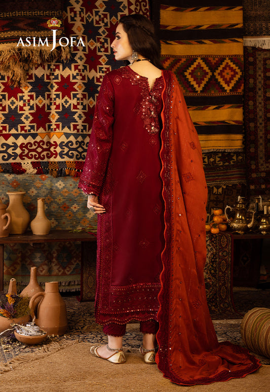 AJKT-02 EMBROIDERED SELF TWILL 3 PCS