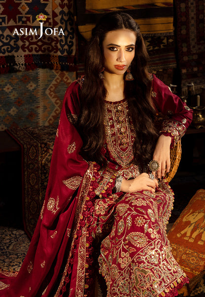 AJKT-08 EMBROIDERED SELF TWILL 3 PCS