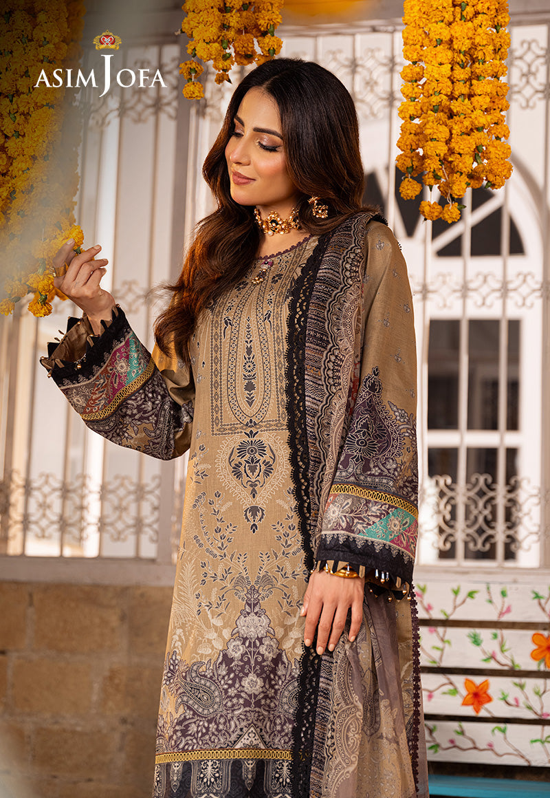 AJARP-16 PRINTED LAWN STITCHED 3 PCS