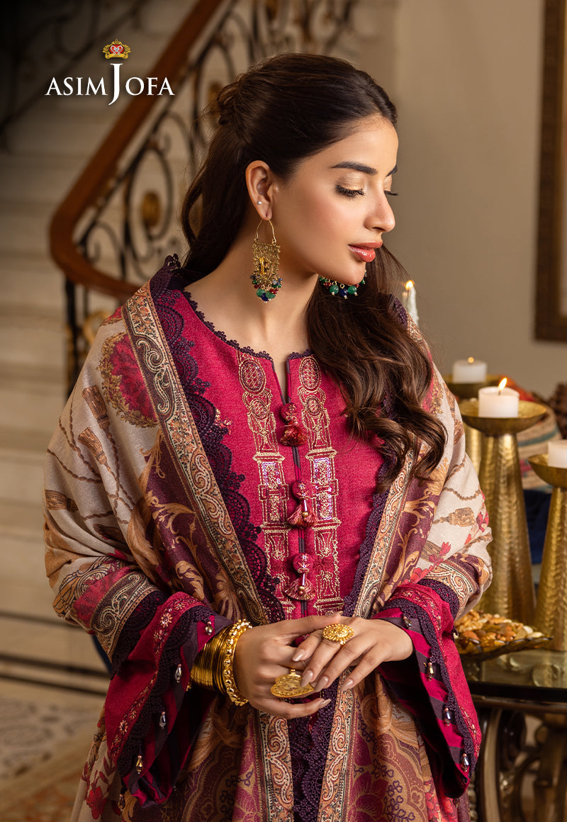 AJIWP-04 EMBROIDERED KARANDI STITCHED 3 PCS