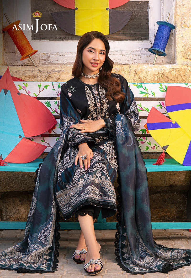 AJARP-10 EMBROIDERED JACQUARD STITCHED 3 PCS