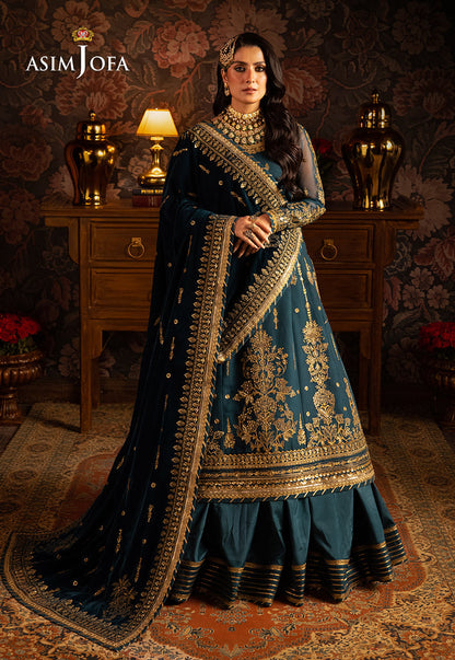 AJMMP-07 EMBROIDERED CHIFFON 3 PCS STITCHED