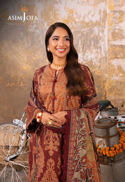 AJARP-24 EMBROIDERED LAWN STITCHED 3 PCS