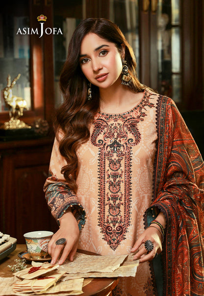 AJAWP-03 EMBROIDERED KARANDI STITCHED 3 PCS