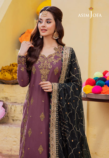 AJAB-17 EMBROIDERED LAWN SILK 3 PCS