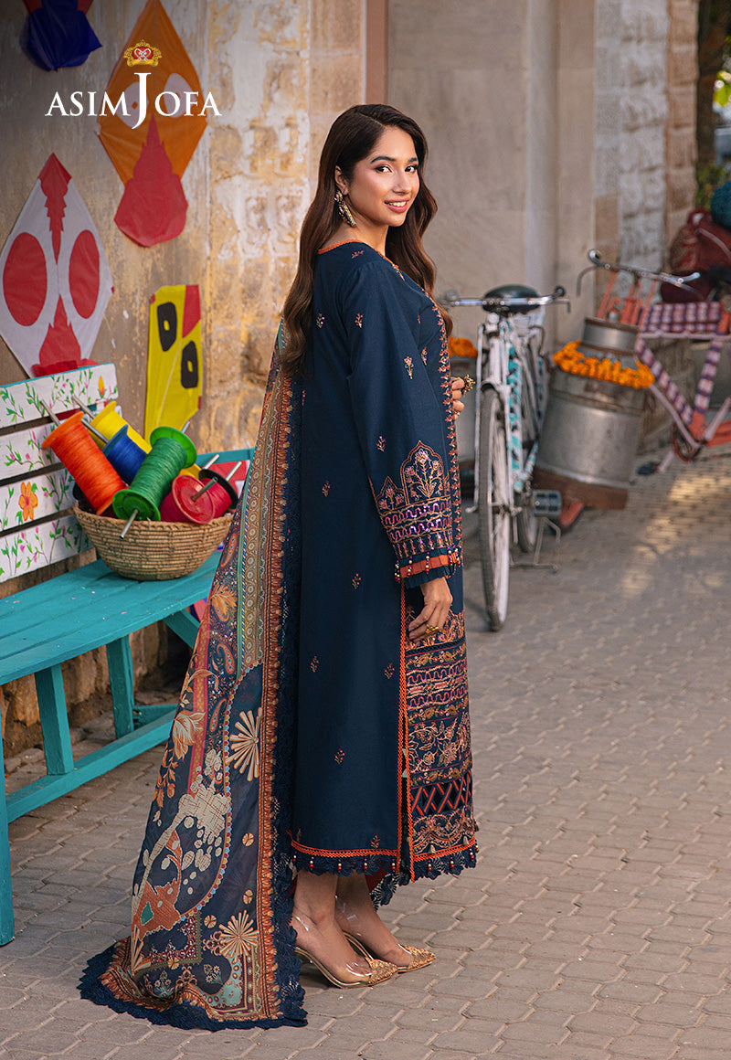 AJAR-36 EMBROIDERED LAWN 3 PCS