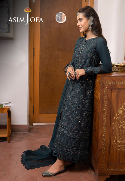 AJSW-13 EMBROIDERED LAWN SILK 3 PCS