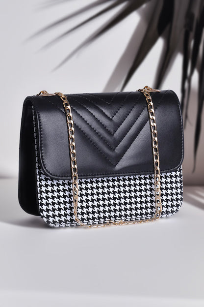 Shop Luxury ChevronFlap Handbag for Women in Pakistan - Black 