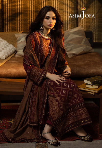 AJKT-06 EMBROIDERED COTTON KARANDI 3 PCS