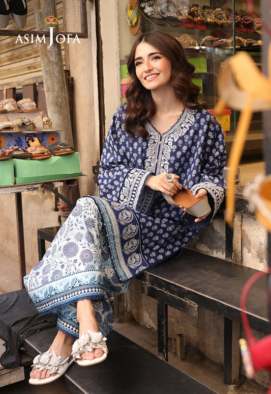 AJUBF-28 PRINTED EMBROIDERED LAWN 2 PCS