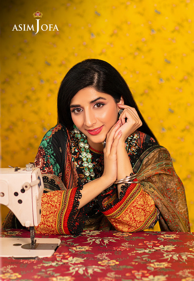 AJARP-18 PRINTED LAWN STITCHED 3 PCS
