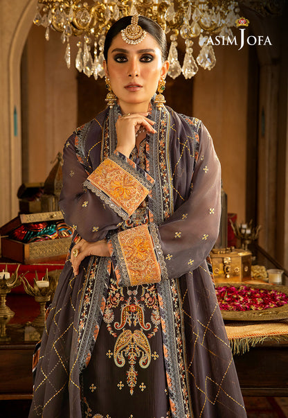 AJVF-04 EMBROIDERED CHIFFON 3 PCS