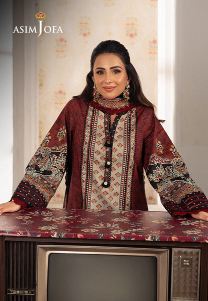 AJARP-26 PRINTED LAWN STITCHED 3 PCS